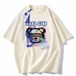 画像2: NASA x Bear Print Tshirts  ユニセックス 男女兼用 ナサ×ベア熊プリント Tシャツ (2)