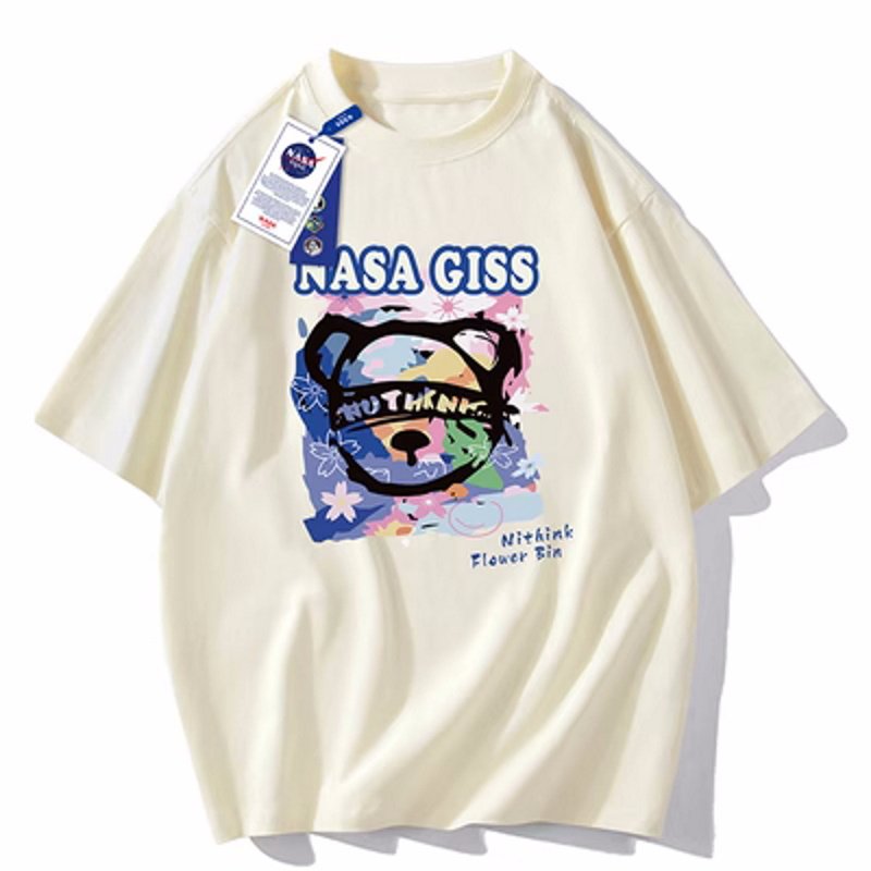 画像2: NASA x Bear Print Tshirts  ユニセックス 男女兼用 ナサ×ベア熊プリント Tシャツ (2)