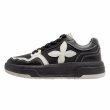 画像2:  Unisex Mens flower motif emblem leather  lace-up sneakers  ユニセックス メンズフラワーモチーフエンブレムレザーレースアップ スニーカー (2)