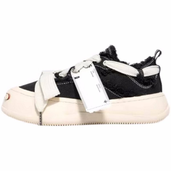 画像1: Women's open smile canvas thick bottom increased  sneakers　スマイル厚底キャンバスレーススニーカー＆ハーフスニーカー (1)