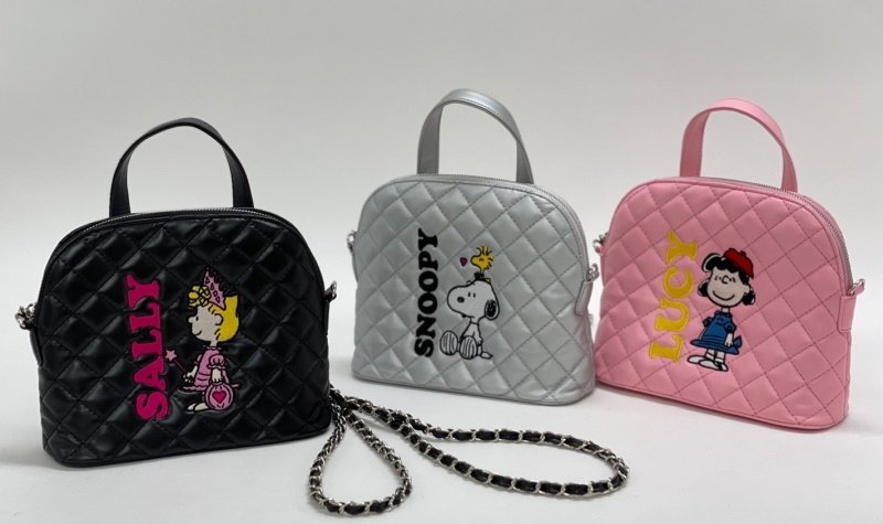 画像10: snoopy family quilted tote shoulder bag Messenger bag  ユニセックス スヌーピーファミリー キルティング トートショルダーバック ママバッグ (10)