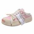 画像7: Women's open smile canvas thick bottom increased  sneakers　スマイル厚底キャンバスレーススニーカー＆ハーフスニーカー (7)