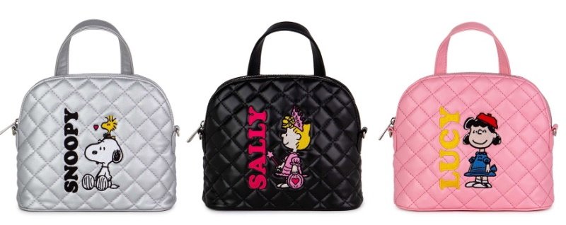 画像1: snoopy family quilted tote shoulder bag Messenger bag 　ユニセックス スヌーピーファミリー キルティング トートショルダーバック ママバッグ (1)