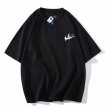 画像1: Muddy swoosh x Astronaut Short Sleeve T-shirt ユニセックス 男女兼用ドロドロスウォッシュ×宇宙飛行士プリント Tシャツ (1)