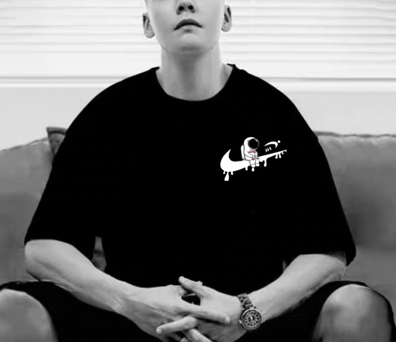 画像10: Muddy swoosh x Astronaut Short Sleeve T-shirt ユニセックス 男女兼用ドロドロスウォッシュ×宇宙飛行士プリント Tシャツ (10)