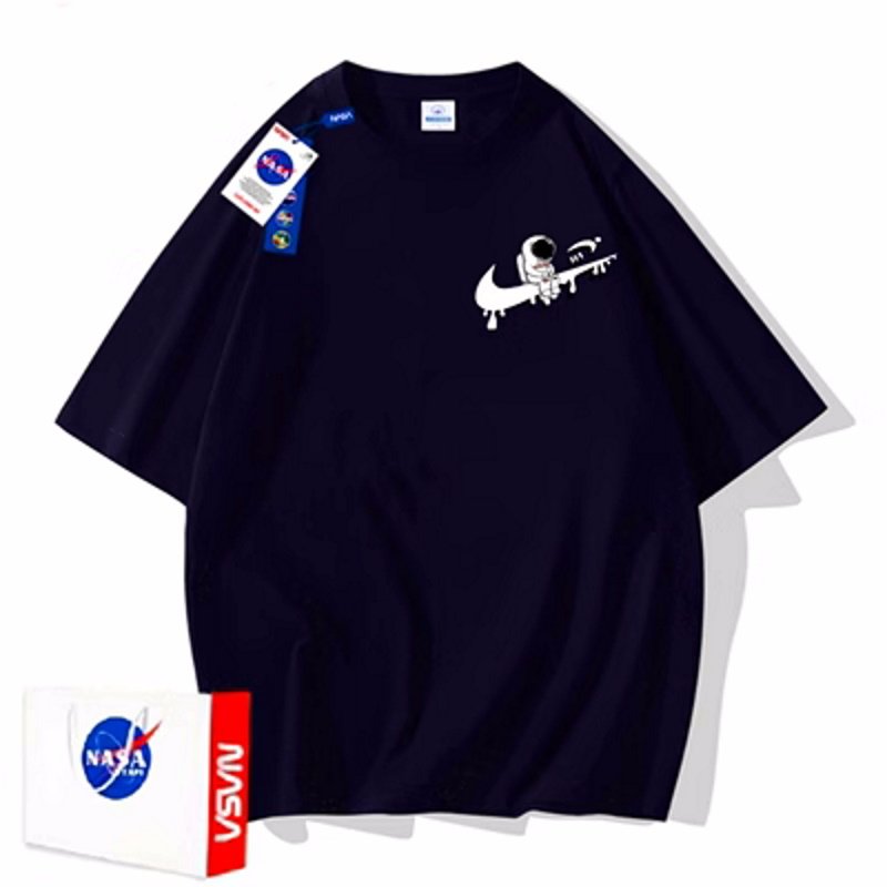 画像9: Muddy swoosh x Astronaut Short Sleeve T-shirt ユニセックス 男女兼用ドロドロスウォッシュ×宇宙飛行士プリント Tシャツ (9)