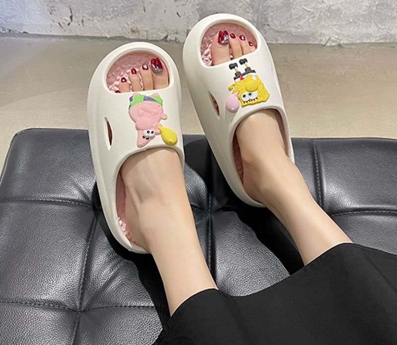 画像6: spongebob family flat sandals slippers 　男女兼用ユニセックス スポンジボブ厚底サンダル  スリッパ (6)