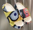 画像6: spongebobasymmetric  flat sandals slippers 　男女兼用ユニセックス スポンジボブ非対称プリントサンダル  スリッパ (6)