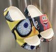 画像8: spongebobasymmetric  flat sandals slippers 　男女兼用ユニセックス スポンジボブ非対称プリントサンダル  スリッパ (8)