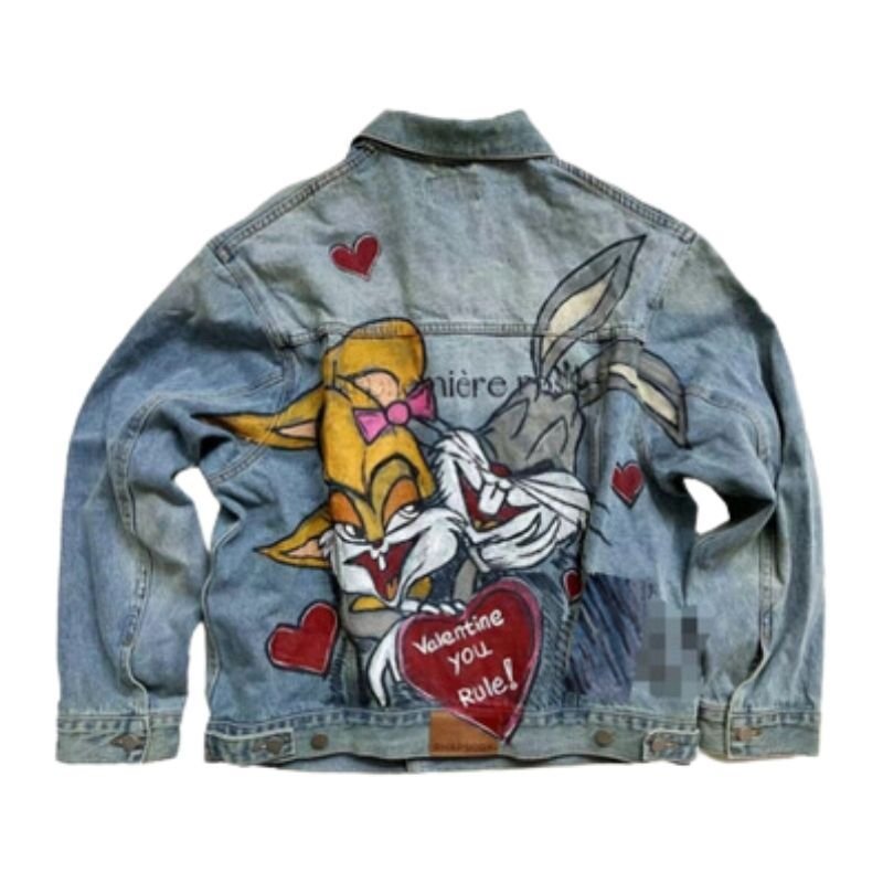 Bugs Bunny デニム色々おまとめ４点セットジャケット Bugs Bunny & Lola Bunny Denim Graffiti Paint Jacket men and