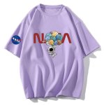 画像4: NASA x Astronaut x SpacePlanet Print Tshirts  ユニセックス 男女兼用ナサNASA×宇宙飛行士×プラネット プリント Tシャツ (4)