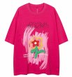 画像2: flower embroidery Short Sleeve T-shirt 　ユニセックス 男女兼用フローラル刺繍半袖Tシャツ (2)