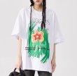 画像7: flower embroidery Short Sleeve T-shirt 　ユニセックス 男女兼用フローラル刺繍半袖Tシャツ (7)