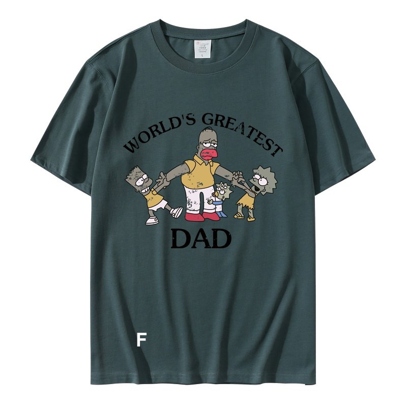 画像7: simpson family DAD Short Sleeve T-shirt 　ユニセックス 男女兼用シンプソンファミリーダド半袖Tシャツ (7)