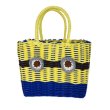 画像2: Minions straw woven bag tote Bag    ミニオンズ 籠 かご カゴ トートバッグ (2)