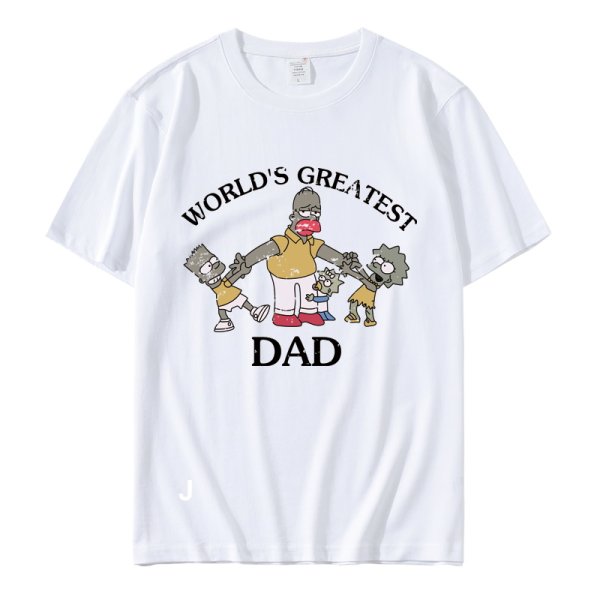 画像1: simpson family DAD Short Sleeve T-shirt 　ユニセックス 男女兼用シンプソンファミリーダド半袖Tシャツ (1)