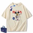 画像4: NASA x Astronaut Mickey Mouse print Print Tshirts 　ユニセックス男女兼用 NASAナサ×宇宙飛行士ミッキーマウス 半袖 Tシャツ (4)