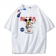 画像2: NASA x Astronaut Mickey Mouse print Print Tshirts 　ユニセックス男女兼用 NASAナサ×宇宙飛行士ミッキーマウス 半袖 Tシャツ (2)