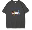 画像4: Sesame Street and Friends & surfboard Print Tshirts 　ユニセックス男女兼用セサミーストリートと仲間たち＆ サーフボードプリント  半袖 Tシャツ (4)