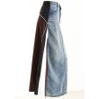 画像4: Denim contrast A-line long skirt　デニムコントラストAラインロングスカート  マキシ丈 (4)