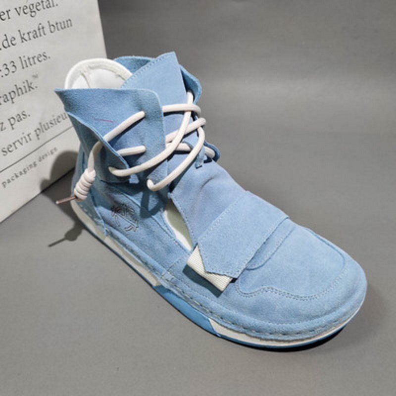 画像2:  Unisex Mens leather high-top ugly cute loafers shoes  ユニセックス メンズ男女兼用レザーハイカットアグリーブーツ スニーカー (2)