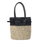 画像3: French style retro niche straw woven bag　フレンチスタイルトートショルダー籠かごバッグバスケットバッグ (3)