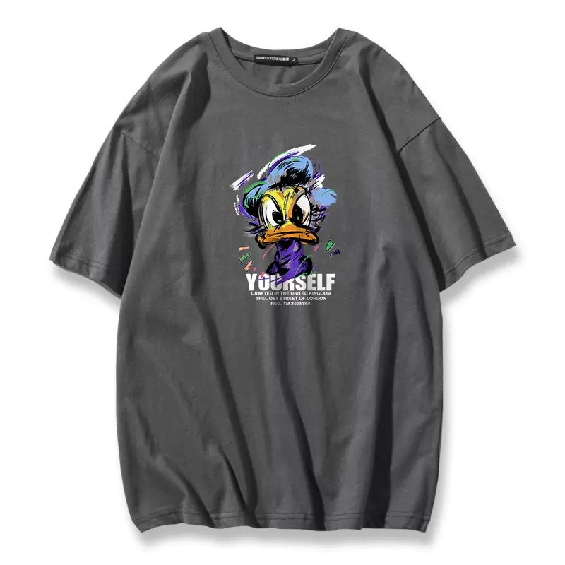 画像4: angry donald duck Print Tshirts  ユニセックス男女兼用アングリードナルドダックプリント  半袖 Tシャツ (4)