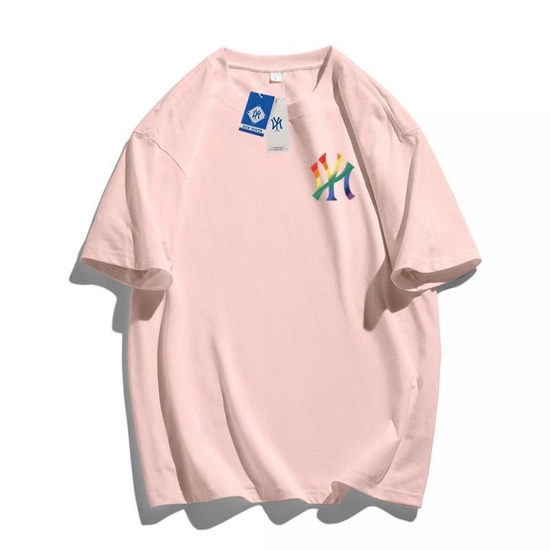 画像7: NY rainbow color logo Print Tshirts  ユニセックス男女兼用NYレインボーカラーロゴプリント  半袖 Tシャツ (7)