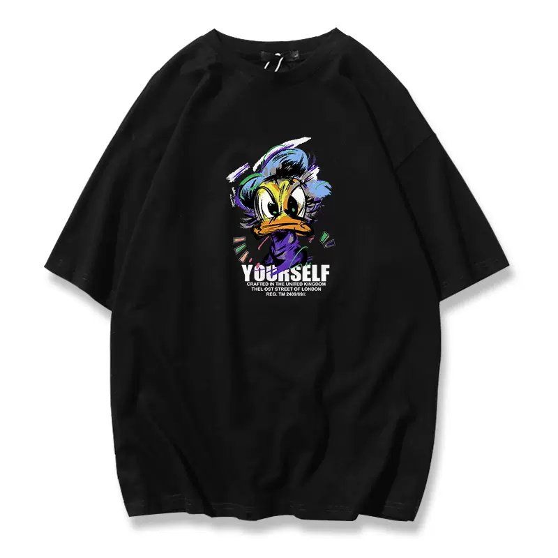 画像3: angry donald duck Print Tshirts  ユニセックス男女兼用アングリードナルドダックプリント  半袖 Tシャツ (3)