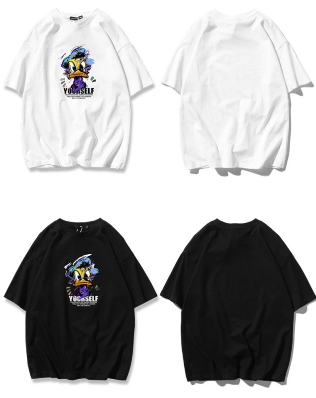 画像5: angry donald duck Print Tshirts  ユニセックス男女兼用アングリードナルドダックプリント  半袖 Tシャツ (5)