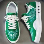 画像6:  Unisex Mens paisley bandana pattern lace-up sneakers  ユニセックス メンズ男女兼用ペイズリーバンダナ柄レースアップ スニーカー (6)