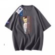 画像1: Half NASA x Bear logo Print Tshirts 　ユニセックス男女兼用ハーフ＆ハーフナサ×ベアプリント  半袖 Tシャツ (1)