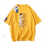 画像6: Half NASA x Bear logo Print Tshirts 　ユニセックス男女兼用ハーフ＆ハーフナサ×ベアプリント  半袖 Tシャツ (6)