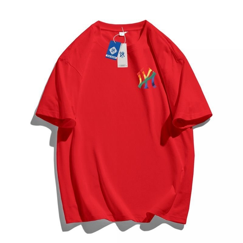 画像6: NY rainbow color logo Print Tshirts  ユニセックス男女兼用NYレインボーカラーロゴプリント  半袖 Tシャツ (6)