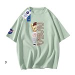 画像10: Half NASA x Bear logo Print Tshirts 　ユニセックス男女兼用ハーフ＆ハーフナサ×ベアプリント  半袖 Tシャツ (10)