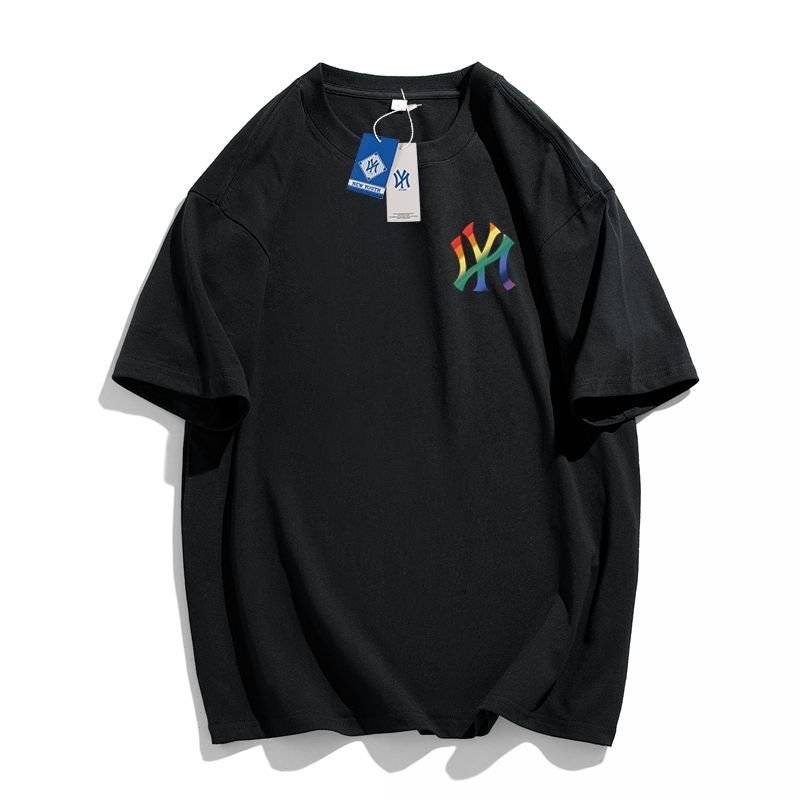 画像2: NY rainbow color logo Print Tshirts  ユニセックス男女兼用NYレインボーカラーロゴプリント  半袖 Tシャツ (2)