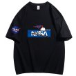 画像2: skier snoopy x nasa Print Tshirts 　ユニセックス男女兼用スキーヤースヌーピー×ナサNASAプリント  半袖 Tシャツ (2)