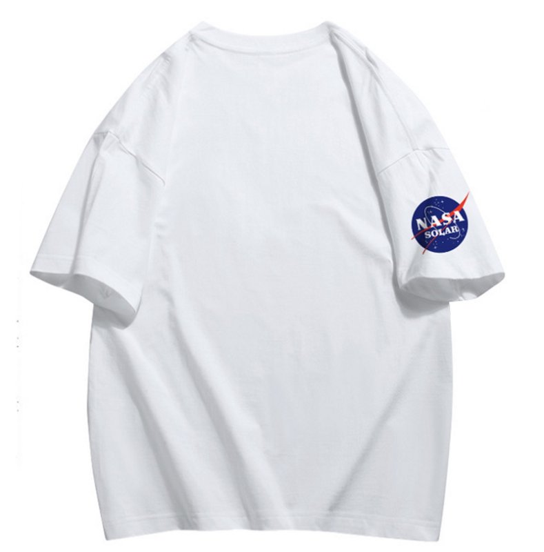 画像12: skier snoopy x nasa Print Tshirts 　ユニセックス男女兼用スキーヤースヌーピー×ナサNASAプリント  半袖 Tシャツ (12)