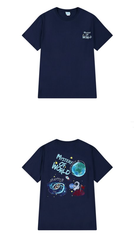 画像5:  space graphic paint Tshirts  ユニセックス男女兼用 宇宙グラフィックペイント 半袖 Tシャツ (5)