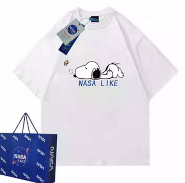 画像1: NASALIKE x Sleeping Snoopy Print Tshirts 　ユニセックス男女兼用 NASALIKE×スリーピングスヌーピー 半袖 Tシャツ (1)