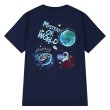 画像2:  space graphic paint Tshirts 　ユニセックス男女兼用 宇宙グラフィックペイント 半袖 Tシャツ (2)