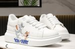 画像3:  Unisex Tom & Jerry Leather lace-up sneakers  ユニセックス メンズ男女兼用トム＆ジェリーレザーレースアップレザー スニーカー (3)