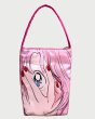 画像1:  girl comic print tote shoulder bag　ガール美少女プリントトートショルダーバック  (1)