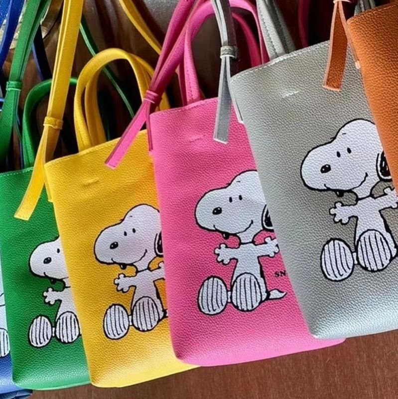 画像7: Snoopy Leather Pochette Tote Shoulder Bag　 スヌーピーレザーポシェットトートショルダーバッグ (7)