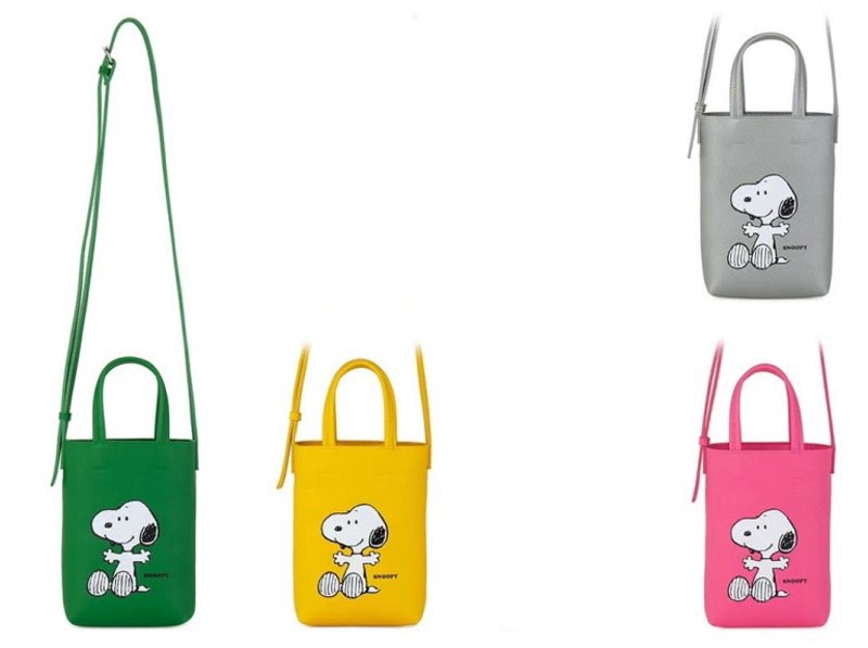 画像5: Snoopy Leather Pochette Tote Shoulder Bag　 スヌーピーレザーポシェットトートショルダーバッグ (5)