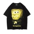 画像3: spongebob x mona lisa sponge lisaTshirts 　ユニセックス男女兼用 オーバーサイズスポンジボブ×モナリザスポンジリサ 半袖 Tシャツ (3)