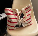 画像7: Snoopy & Minnie CANVAS LARGE TOTE SHOULDER BAG　スヌーピー＆ミニー キャンバスラージトートショルダーバッグ (7)