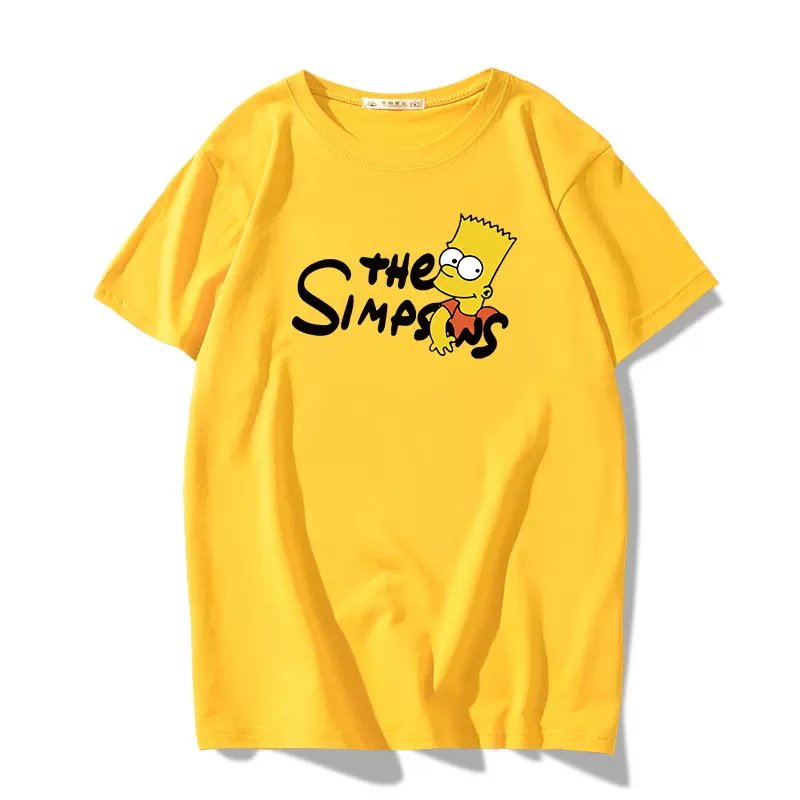 画像3:  bart simpsonTshirts 　ユニセックス男女兼用 バートシンプソンプリント 半袖 Tシャツ (3)