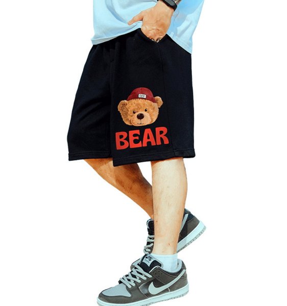 画像1: cap bear half pants Sweat pants　 男女兼用ユニセックスキャップベア ハーフパンツ  (1)