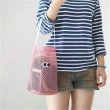 画像2: Mesh Eco tote bag with eyeballs　目玉付きメッシュ 水桶型 エコトートバック　ユニセックス 男女兼用 (2)